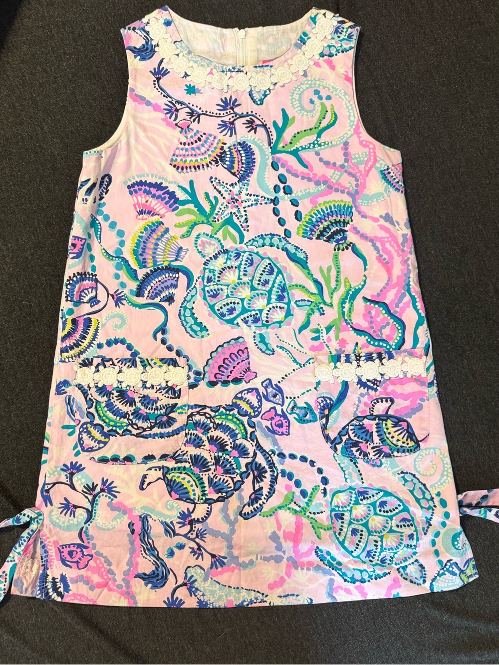 Lilly Pulitzer Girls Little Lilly Shift Dress - Mermaid For You - Size 8